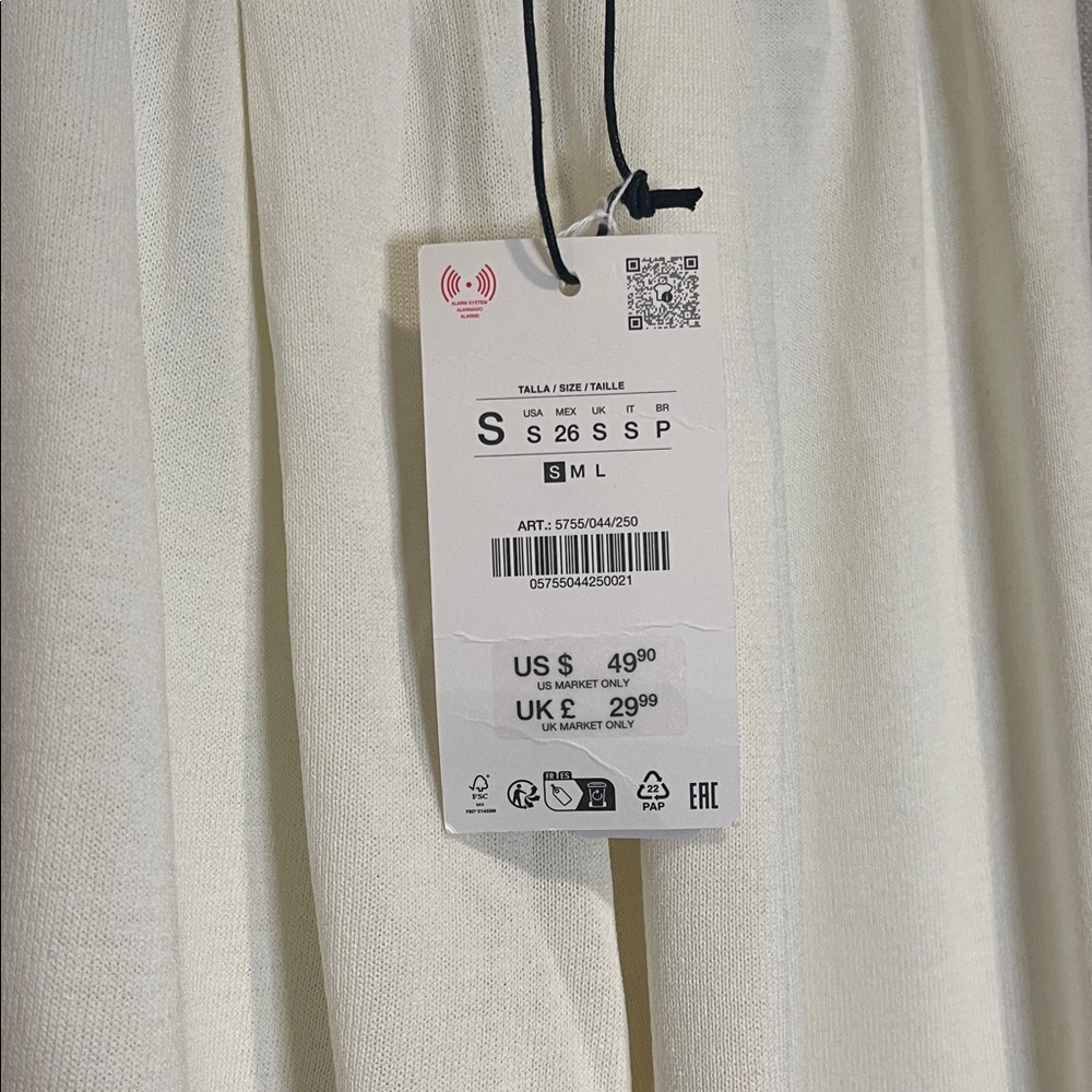 NWT Zara Cream Harem Pants - Size Small - Picture 2 of 6